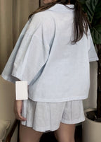 Blue Stripe Relaxed Co-Ord Set