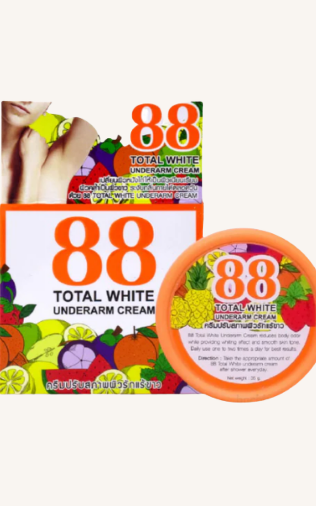 88 Total White Underarm Cream – Brightening & Odor-Control Formula