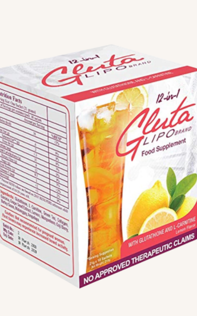 Gluta Lipo Lemon Juice 12-in-1 Detox Drink with Glutathione & L-Carnitine