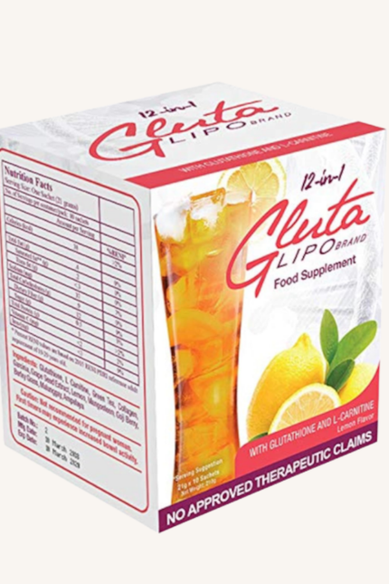 Gluta Lipo Lemon Juice 12-in-1 Detox Drink with Glutathione & L-Carnitine