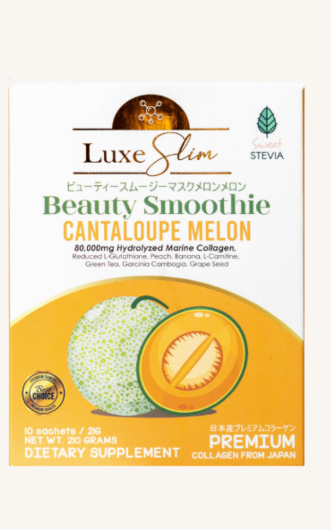 Cantaloupe Melon Beauty Smoothie – Whitening & Detox Drink | 10 Sachets