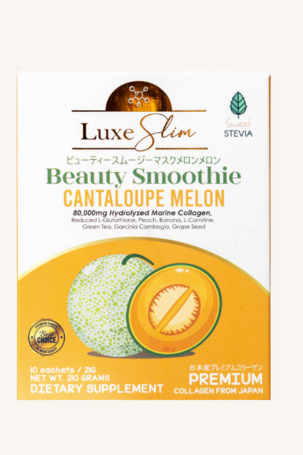 Cantaloupe Melon Beauty Smoothie – Whitening & Detox Drink | 10 Sachets