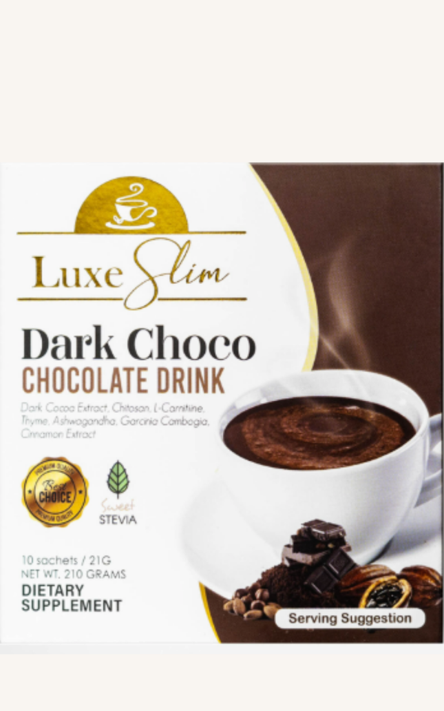 Dark Choco Beauty Drink – Slimming & Whitening Cacao Mix | 10 Sachets