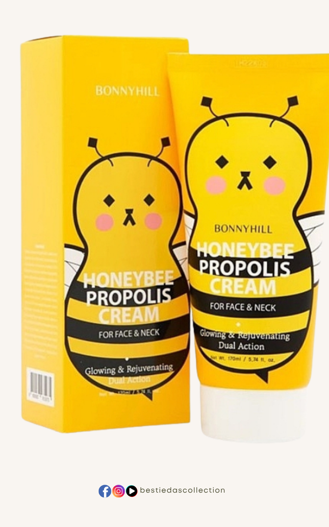 Bonnyhill Honeybee Propolis Cream – Glowing & Rejuvenating Face + Neck Cream (170ml)