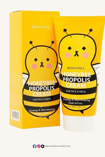 Bonnyhill Honeybee Propolis Cream – Glowing & Rejuvenating Face + Neck Cream (170ml)