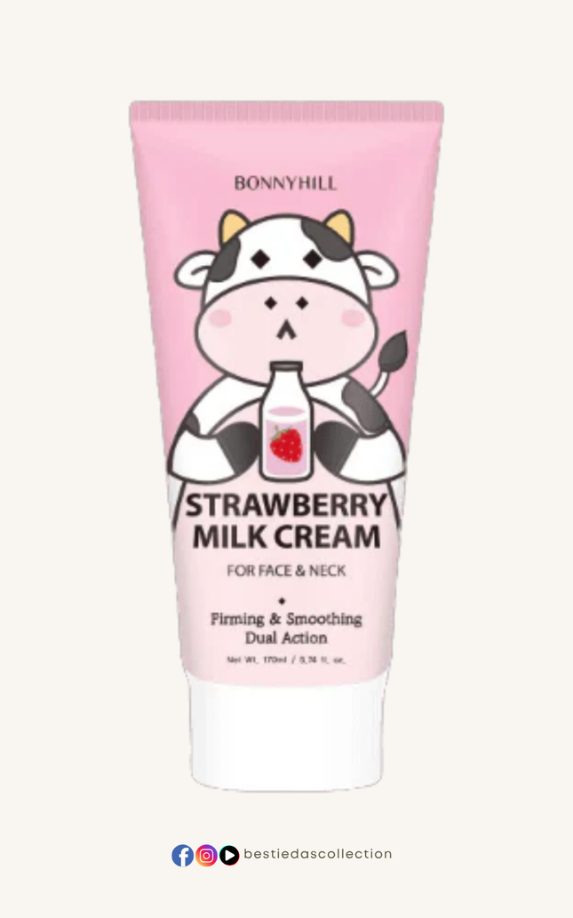 Bonnyhill Strawberry Milk Cream – Firming & Smoothing Dual Action (170ml)