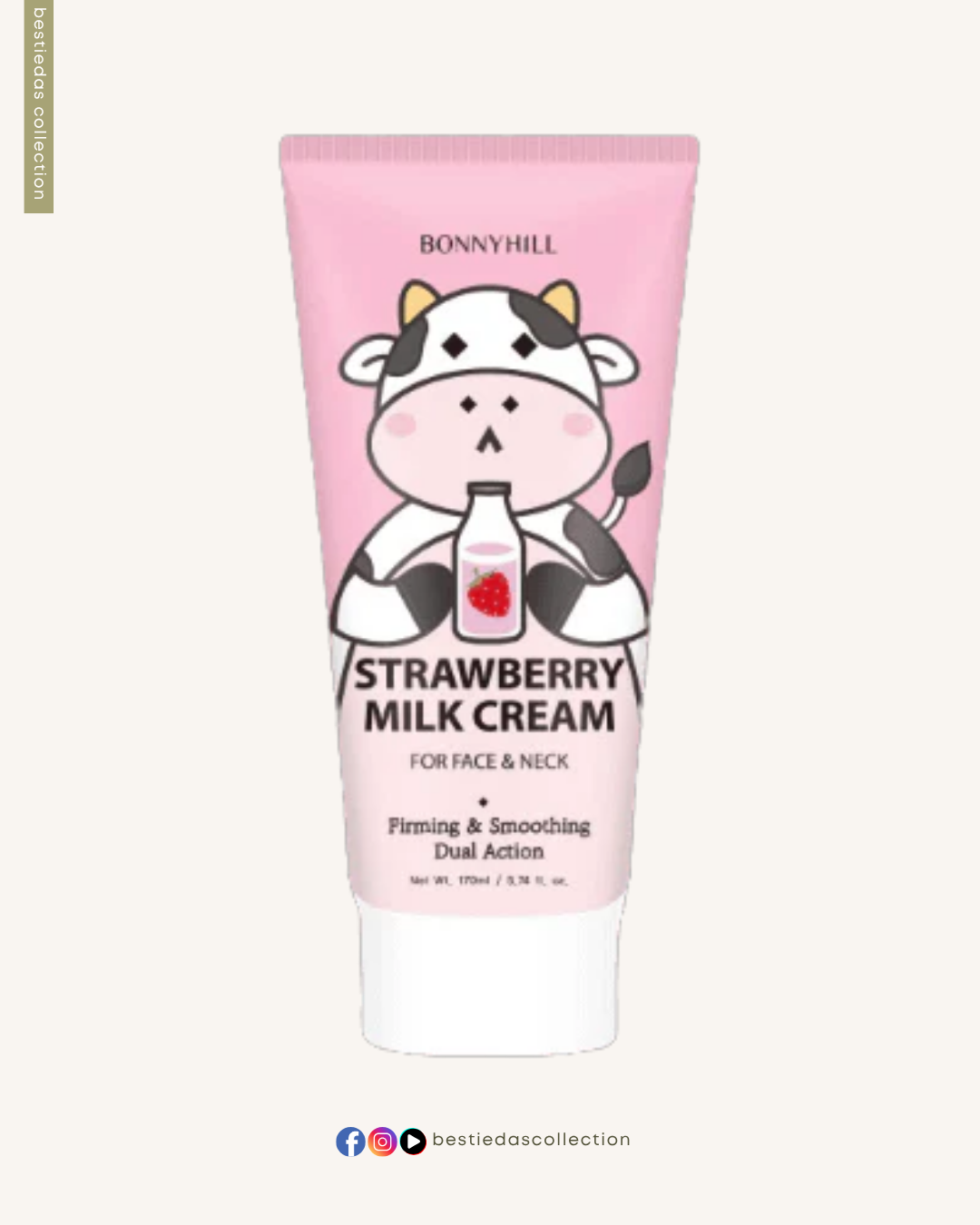 Bonnyhill Strawberry Milk Cream – Firming & Smoothing Dual Action (170ml)