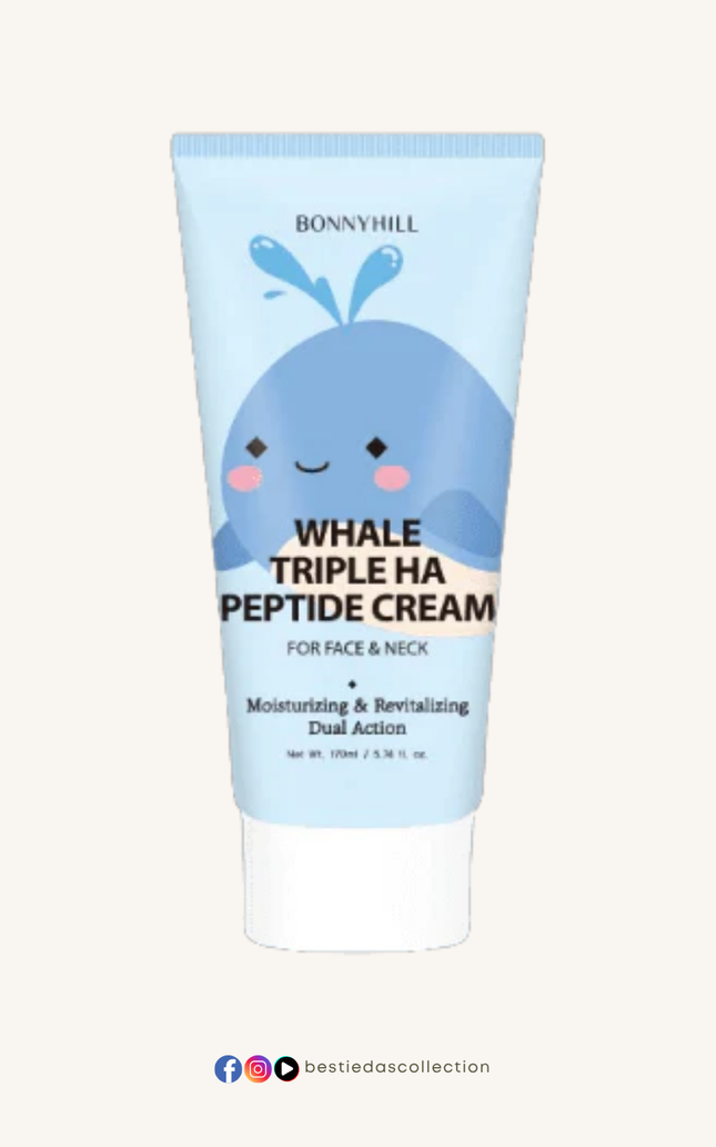 Bonnyhill Whale Triple HA Peptide Cream – Moisturizing & Revitalizing (170ml)