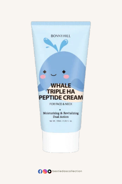 Bonnyhill Whale Triple HA Peptide Cream – Moisturizing & Revitalizing (170ml)