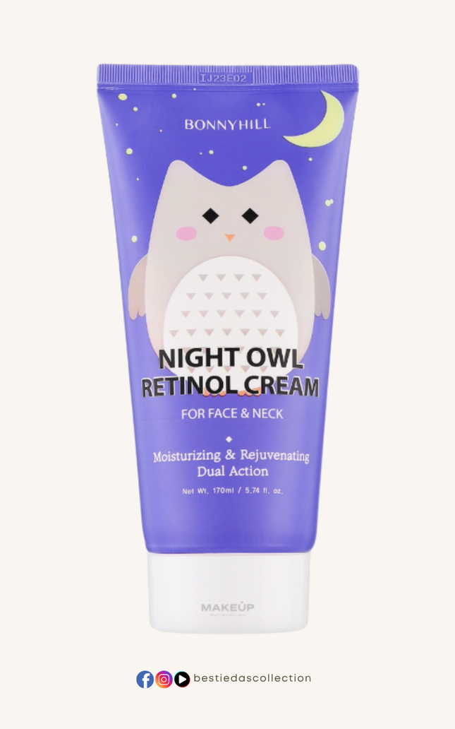 Bonnyhill Night Owl Retinol Cream – Moisturizing & Rejuvenating (170ml)