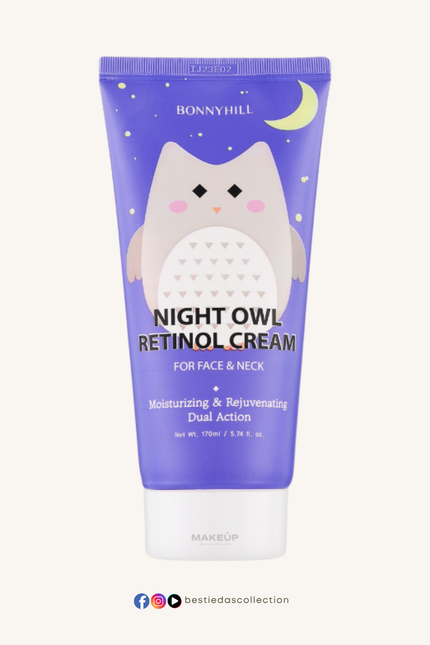 Bonnyhill Night Owl Retinol Cream – Moisturizing & Rejuvenating (170ml)