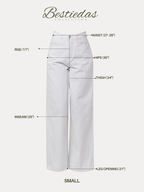 High Rise Wide Leg Denim Pants