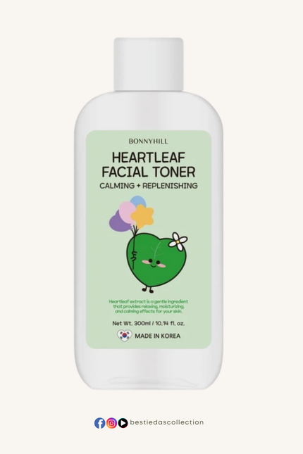 Bonnyhill Heartleaf Facial Toner – Calming & Replenishing (300ml)