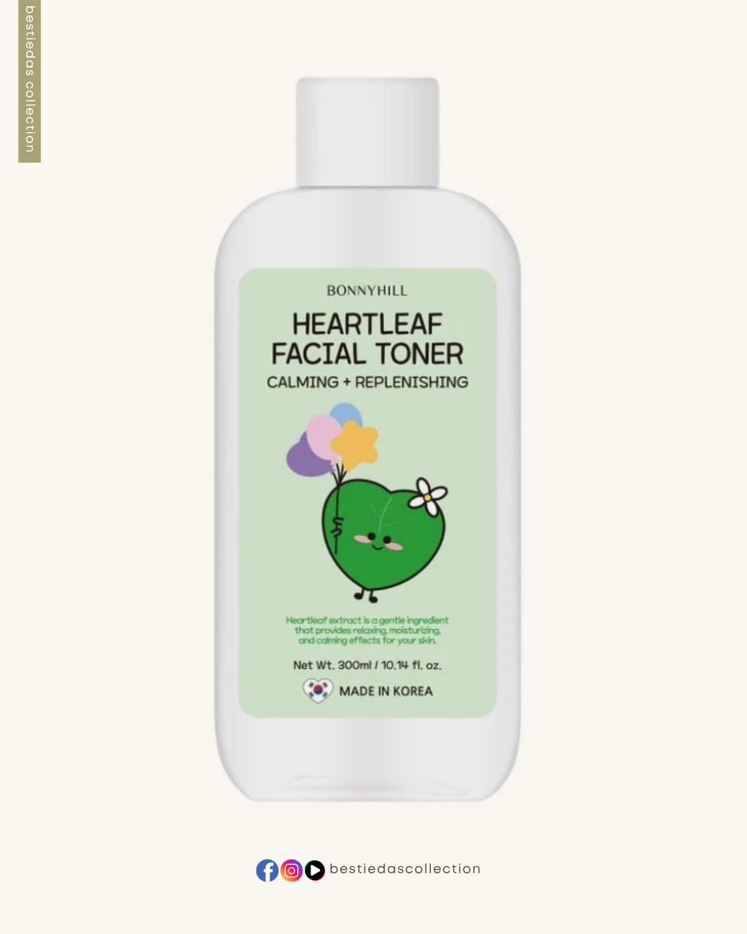 Bonnyhill Heartleaf Facial Toner – Calming & Replenishing (300ml)