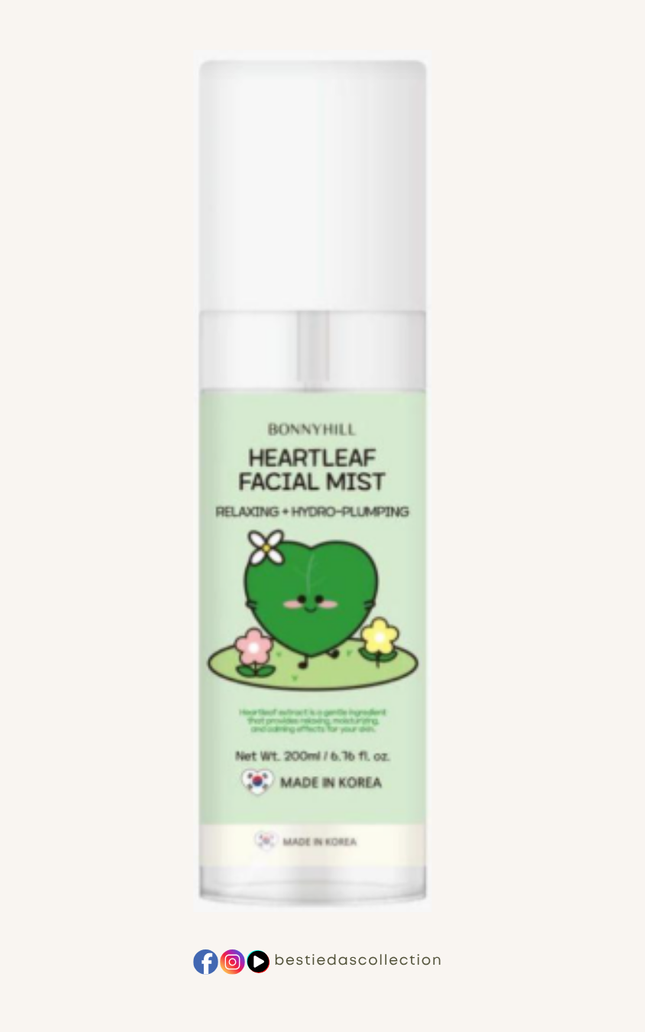 Bonnyhill Heartleaf Facial Mist – Relaxing & Hydro-Plumping Spray (200ml)