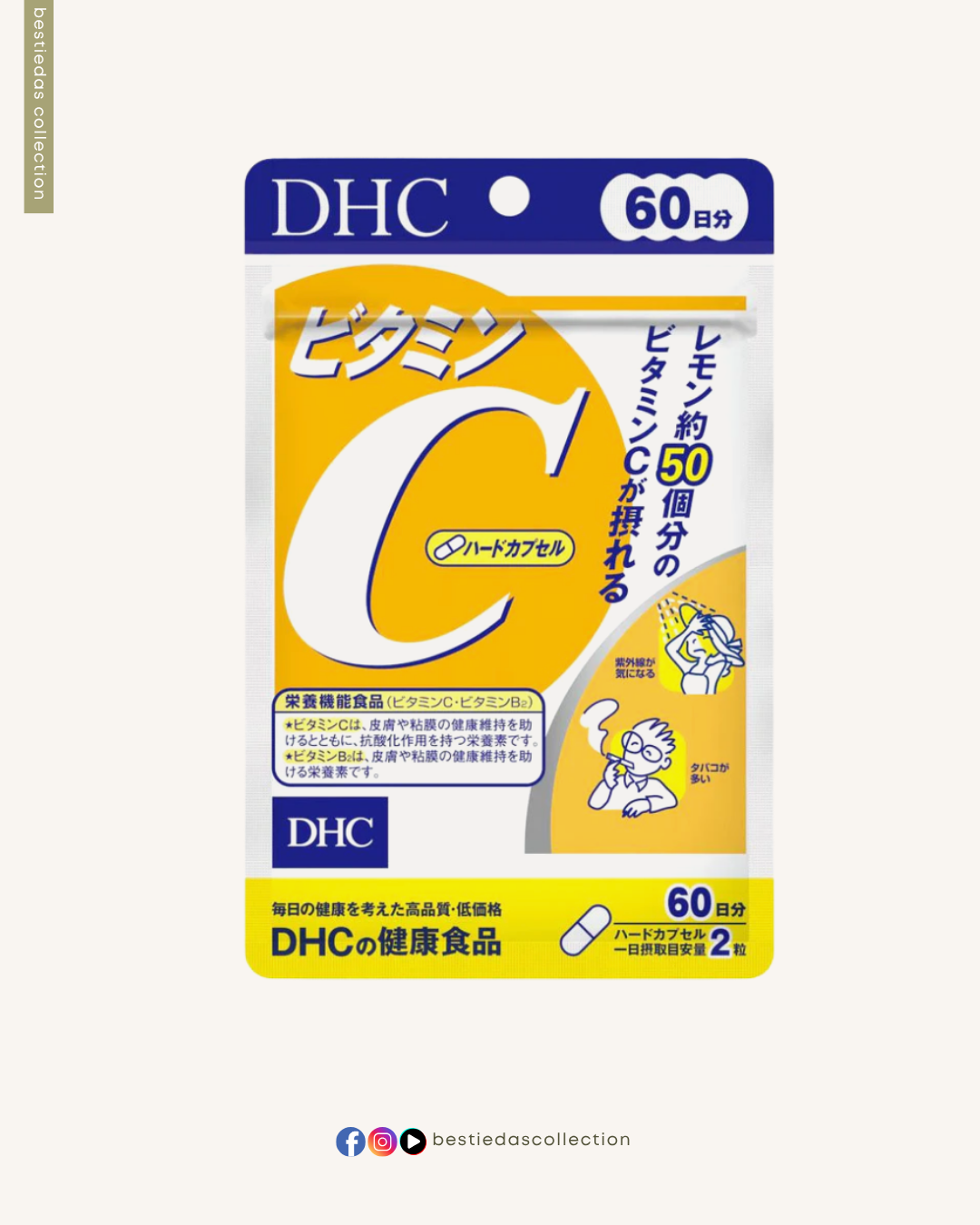 DHC Vitamin C Capsules – 1000mg Daily Dose (60-Day Supply)