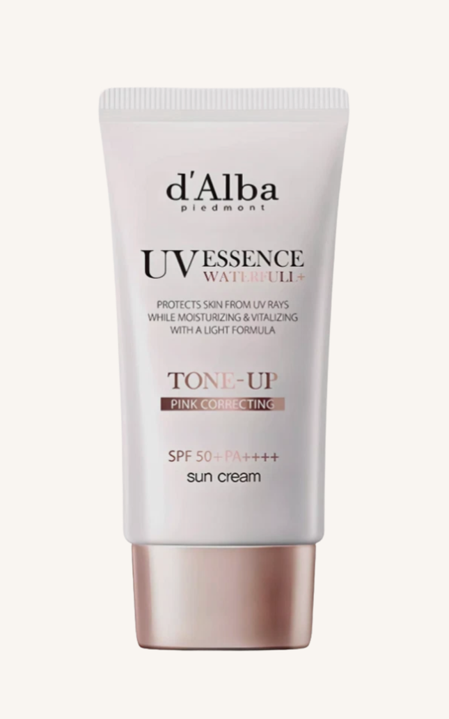 d’Alba UV Essence Waterfull+ Tone-Up Pink Correcting Sun Cream SPF 50+ PA++++ (50 ml)