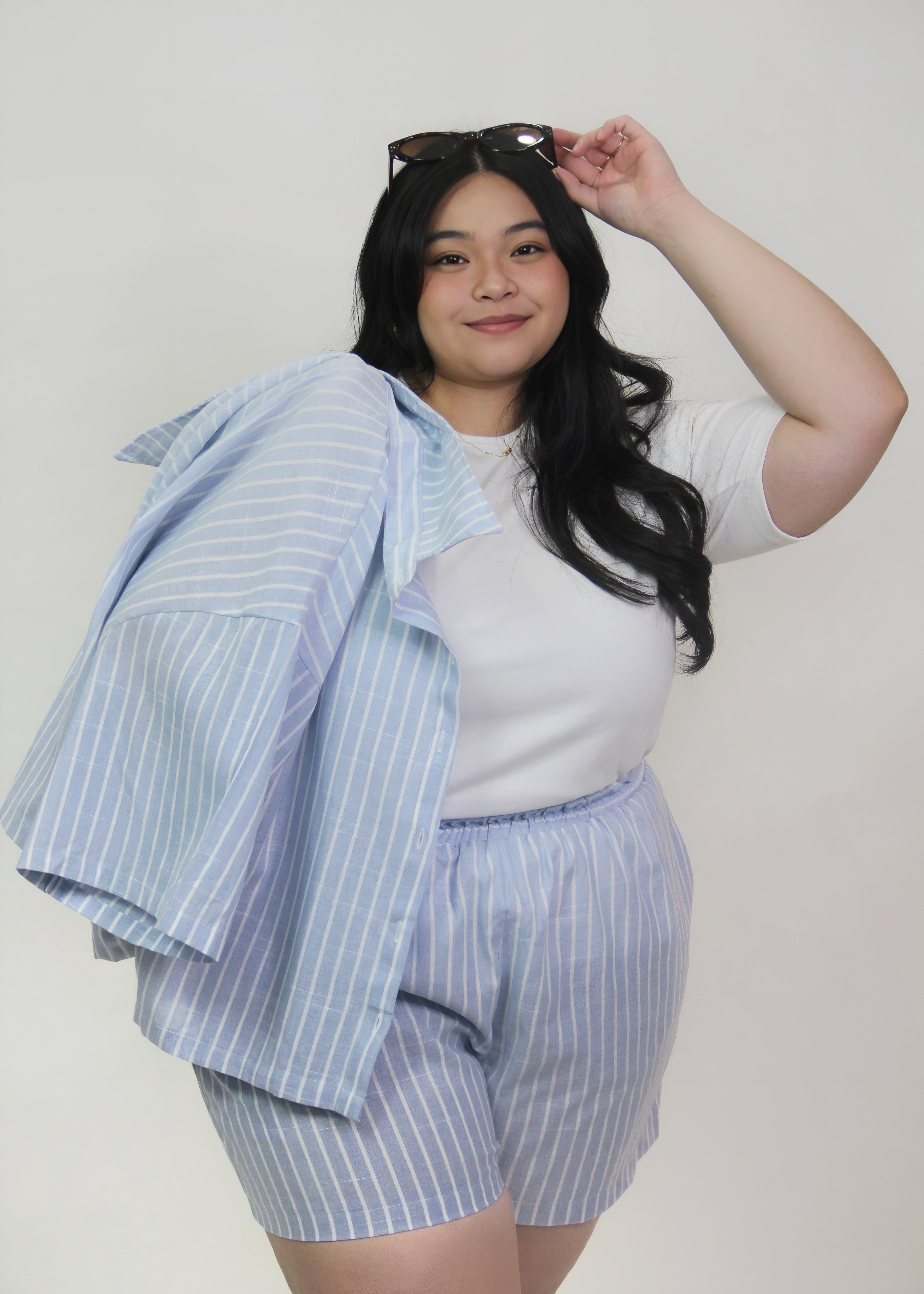 Blue Stripe Relaxed Co-Ord Set