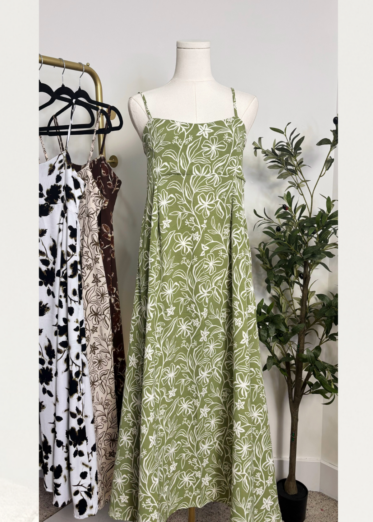 Floral A-Line Maxi Dress