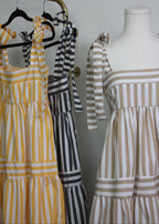 Striped Tie Strap Maxi
