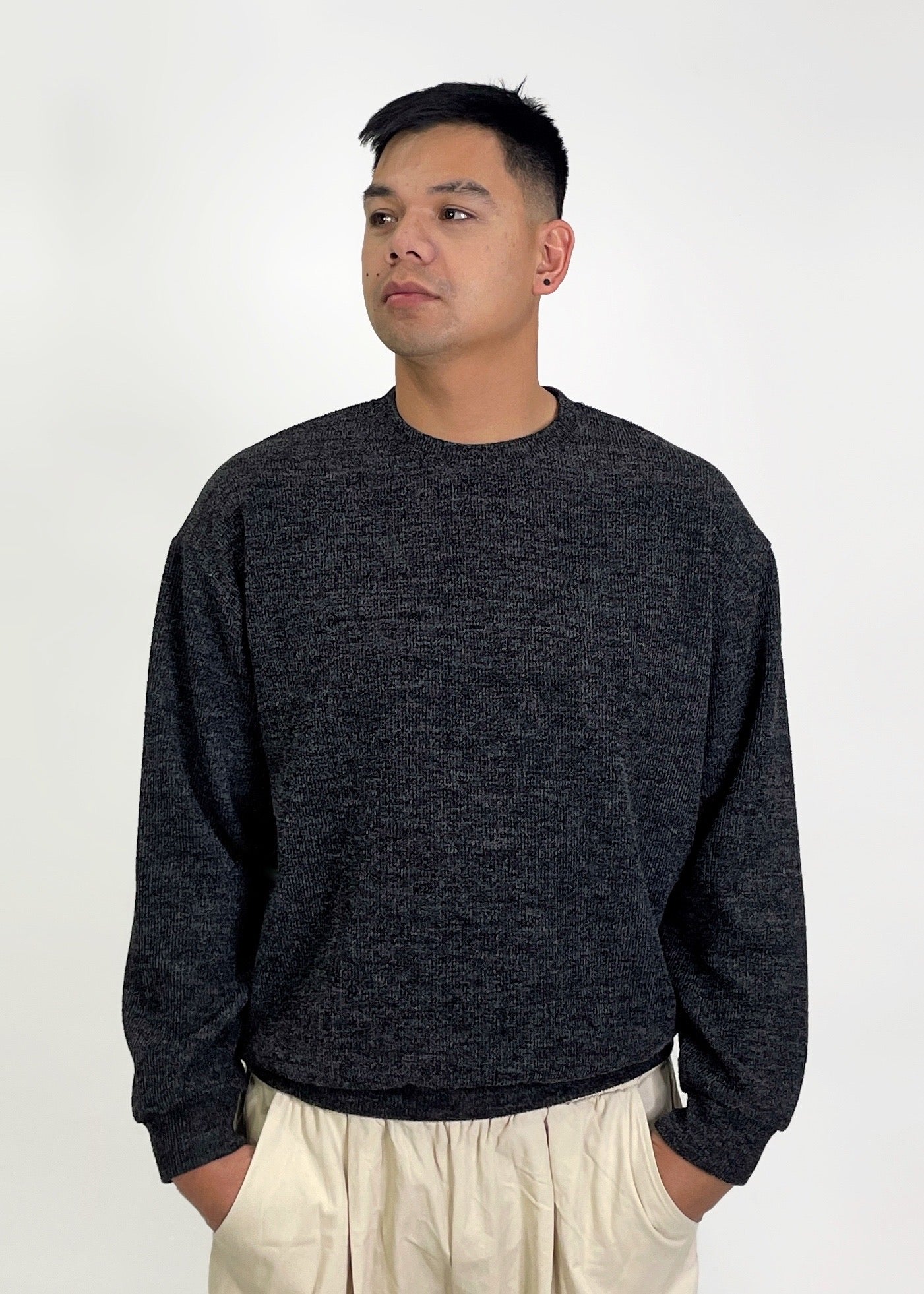 Men’s Knitted Long Sleeve Sweater – Relaxed Fit (L–1XL)