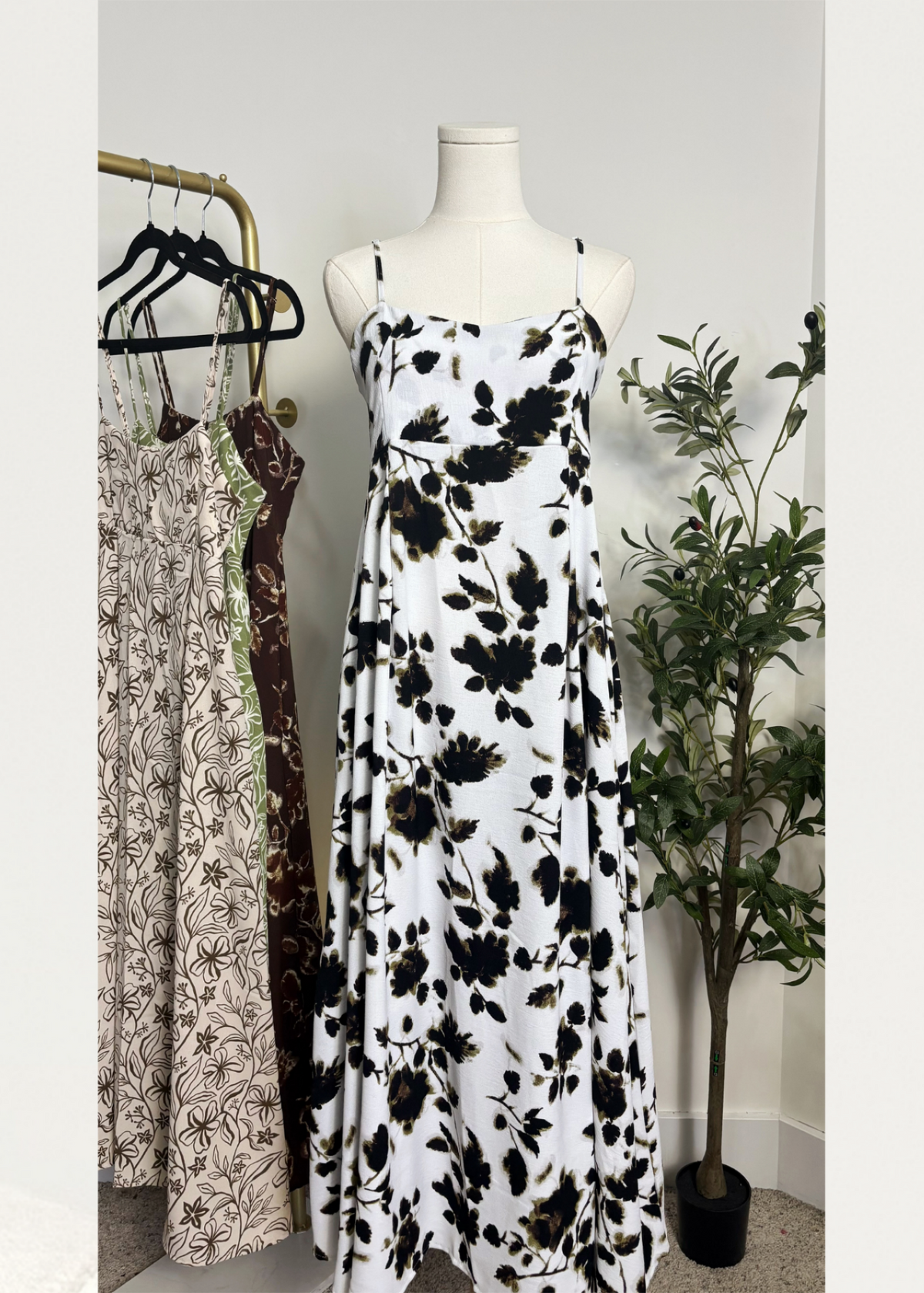 Floral A-Line Maxi Dress