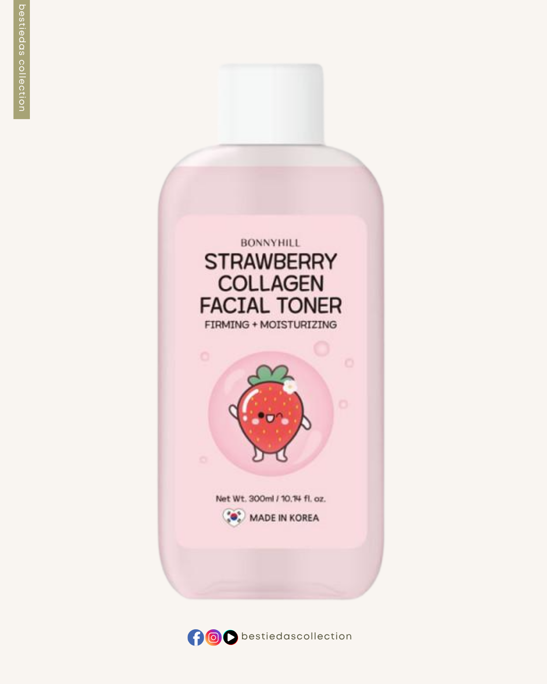 Bonnyhill Strawberry Collagen Facial Toner – Firming & Moisturizing (300ml)