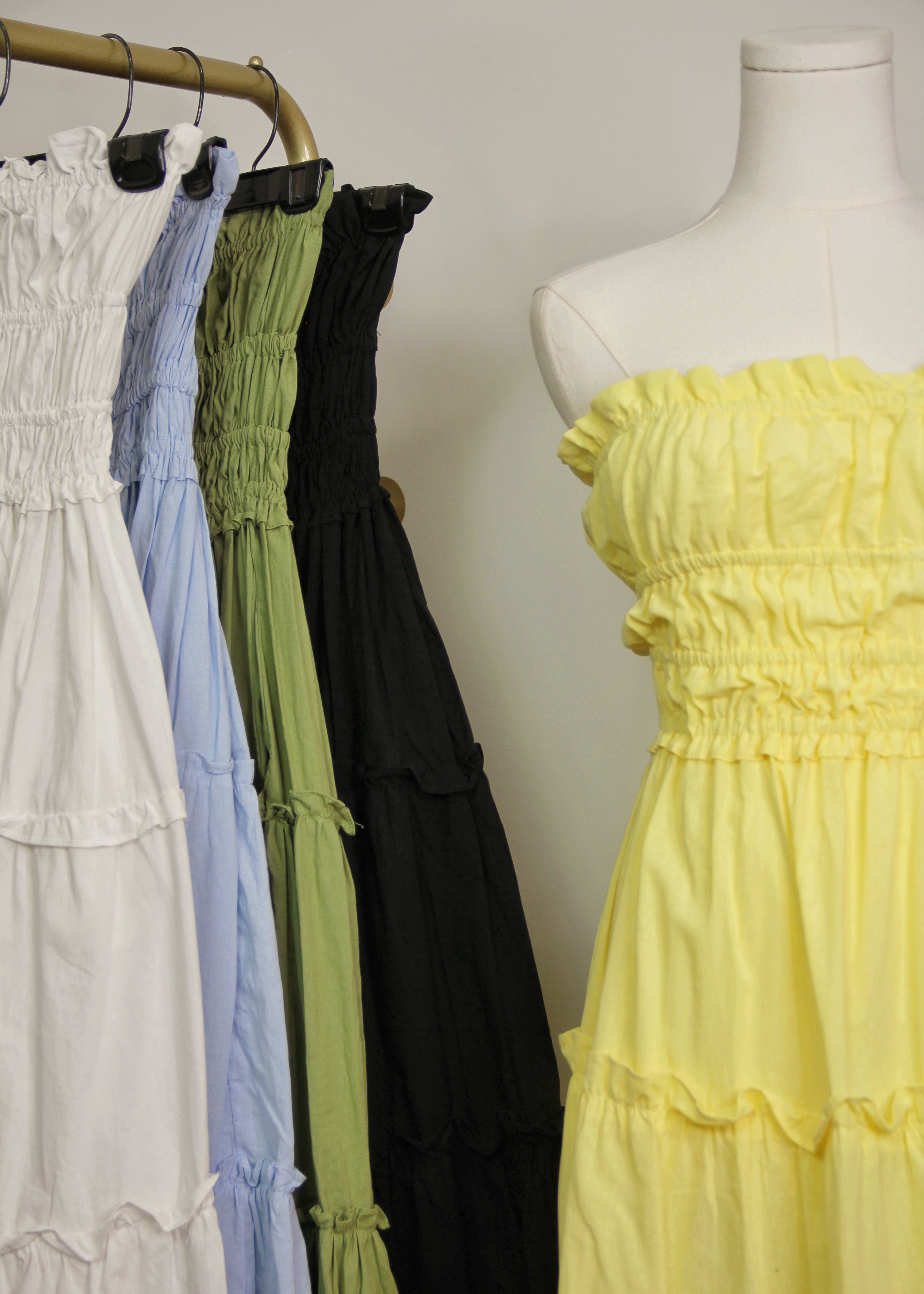 Smocked Tiered Midi Dress
