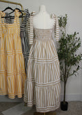 Striped Tie Strap Maxi