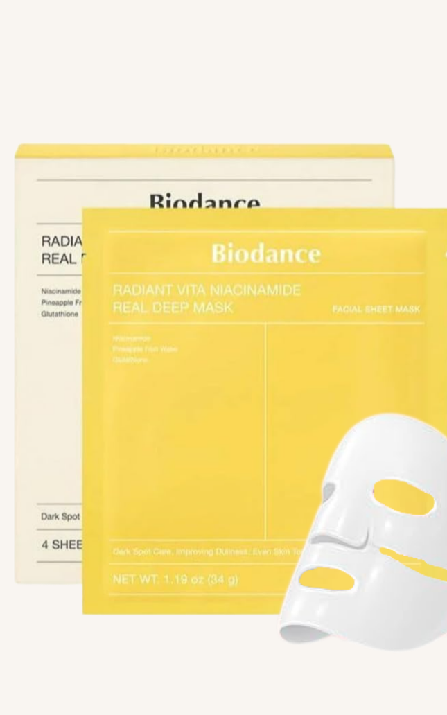 Biodance Radiant Vita Niacinamide Real Deep Mask (Box of 5)