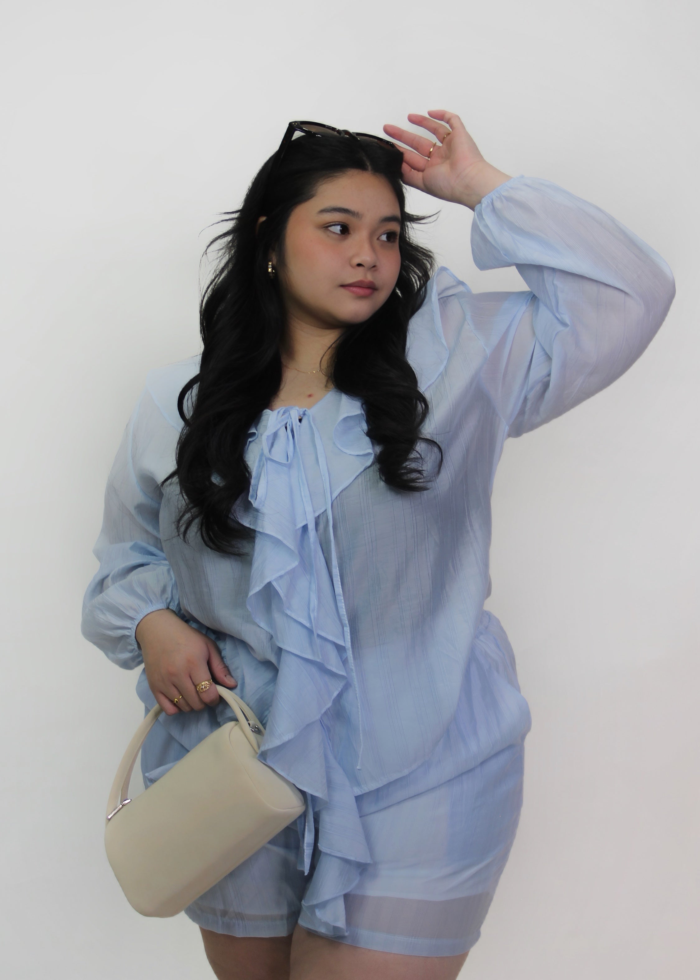 Mini Suede Top Handle Bag with Strap