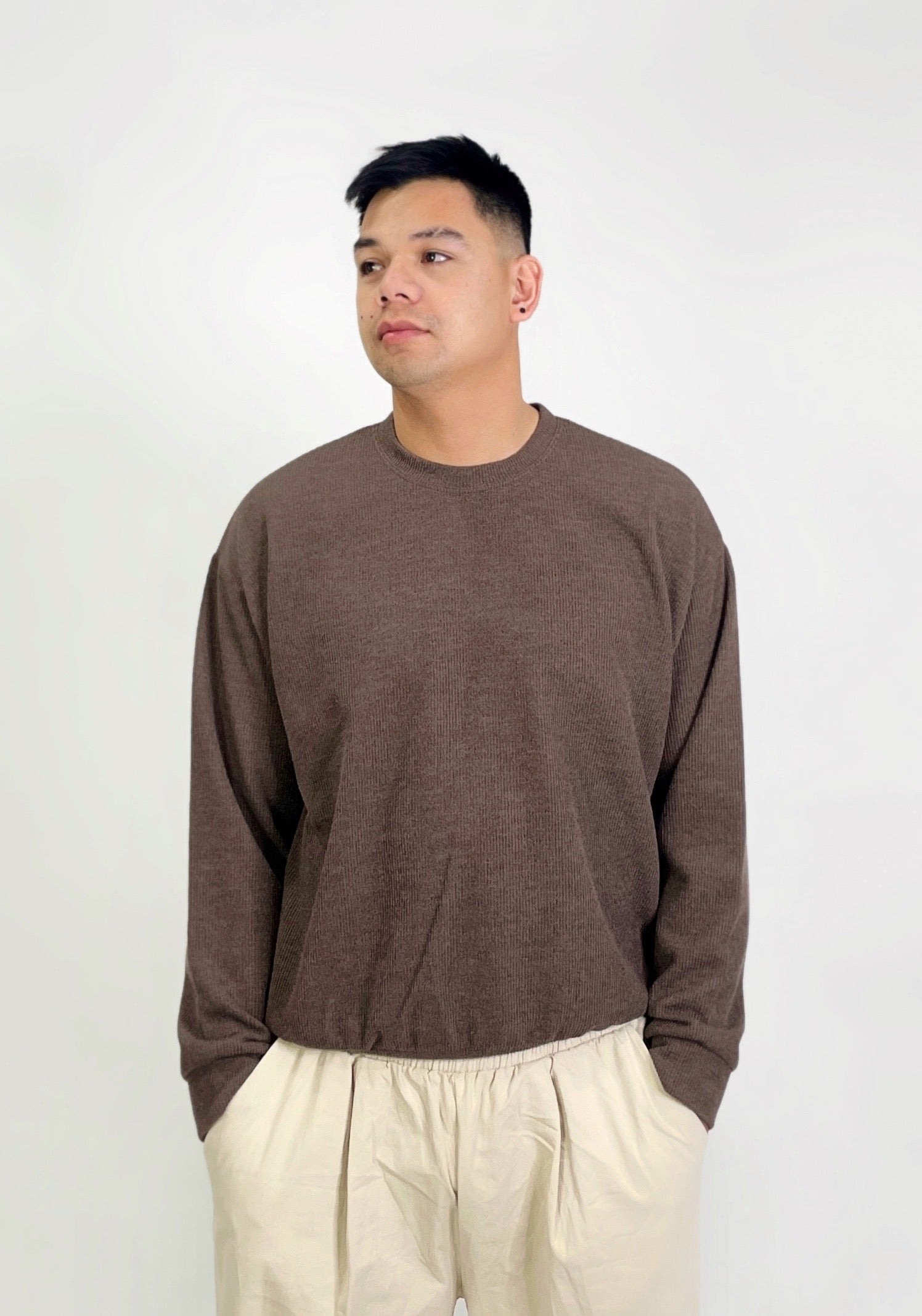Men’s Knitted Long Sleeve Sweater – Relaxed Fit (L–1XL)