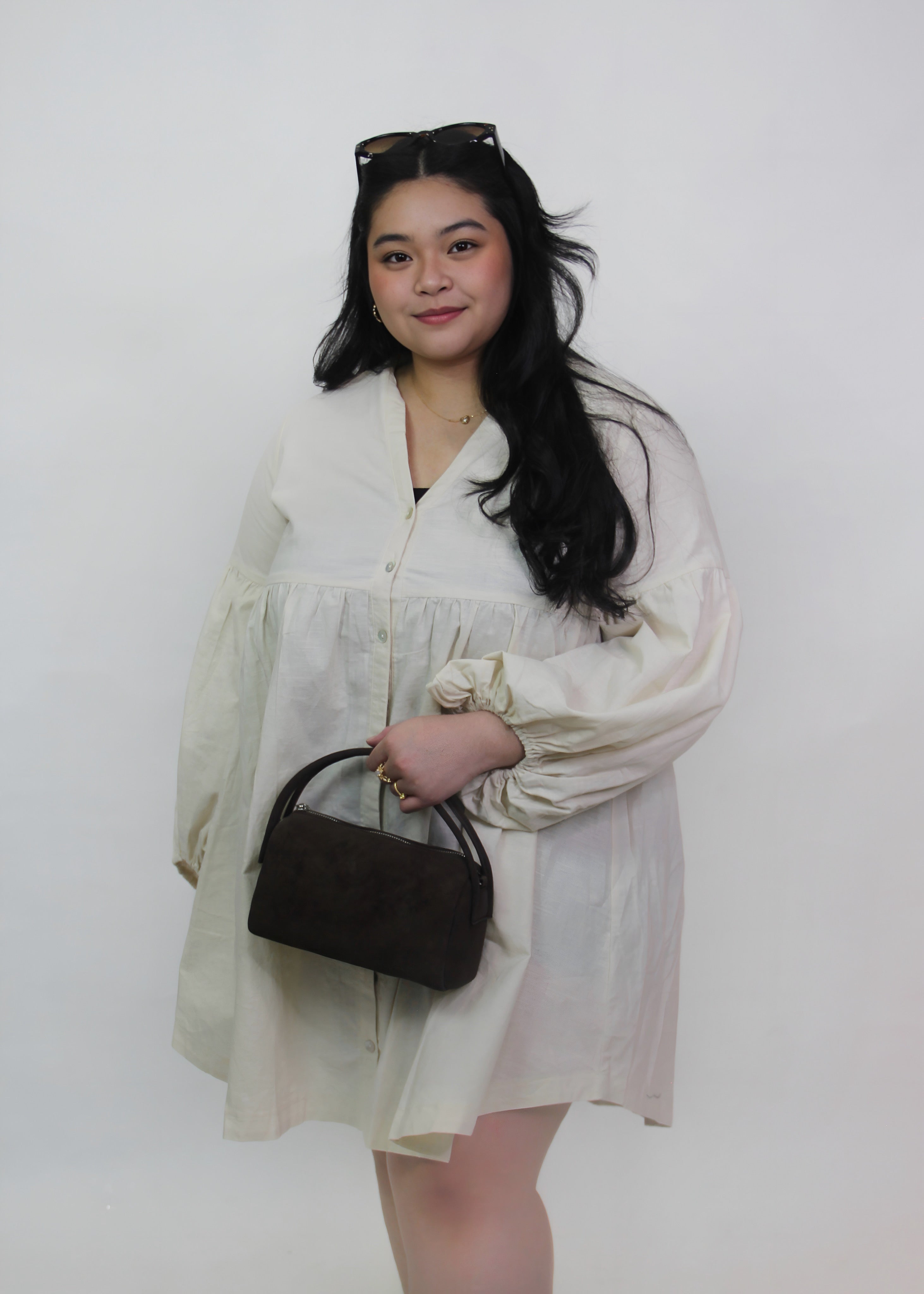 Mini Suede Top Handle Bag with Strap