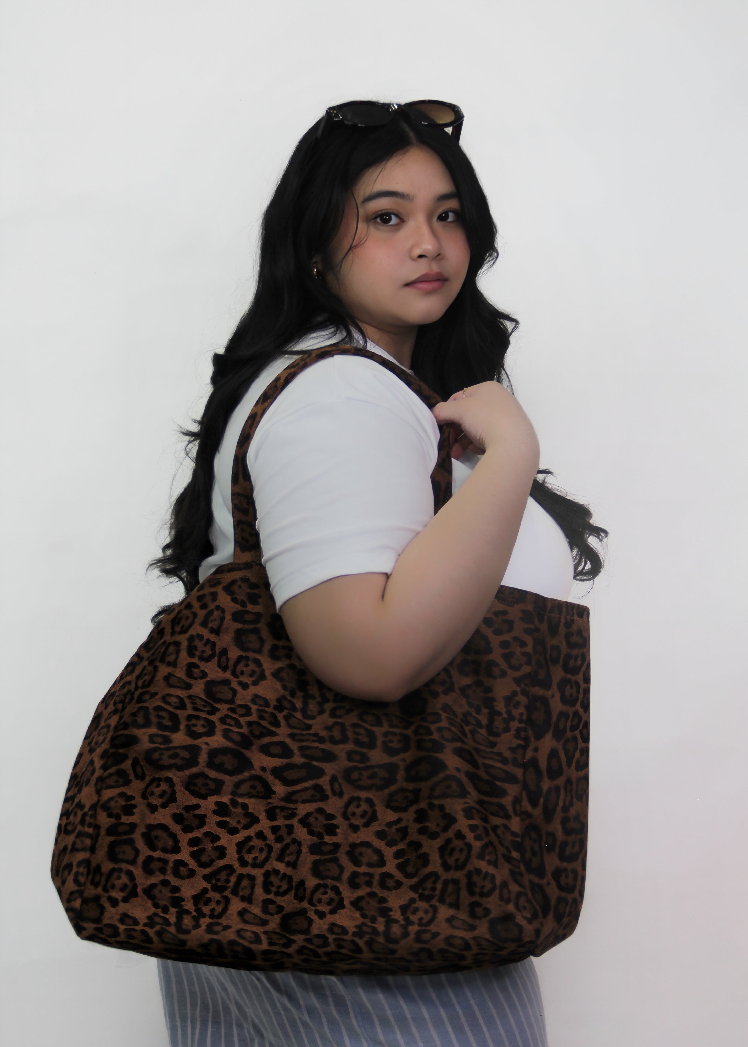 Leopard Print Oversized Tote Bag
