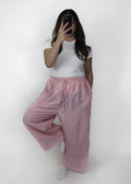 Striped Linen Wide Leg Pants