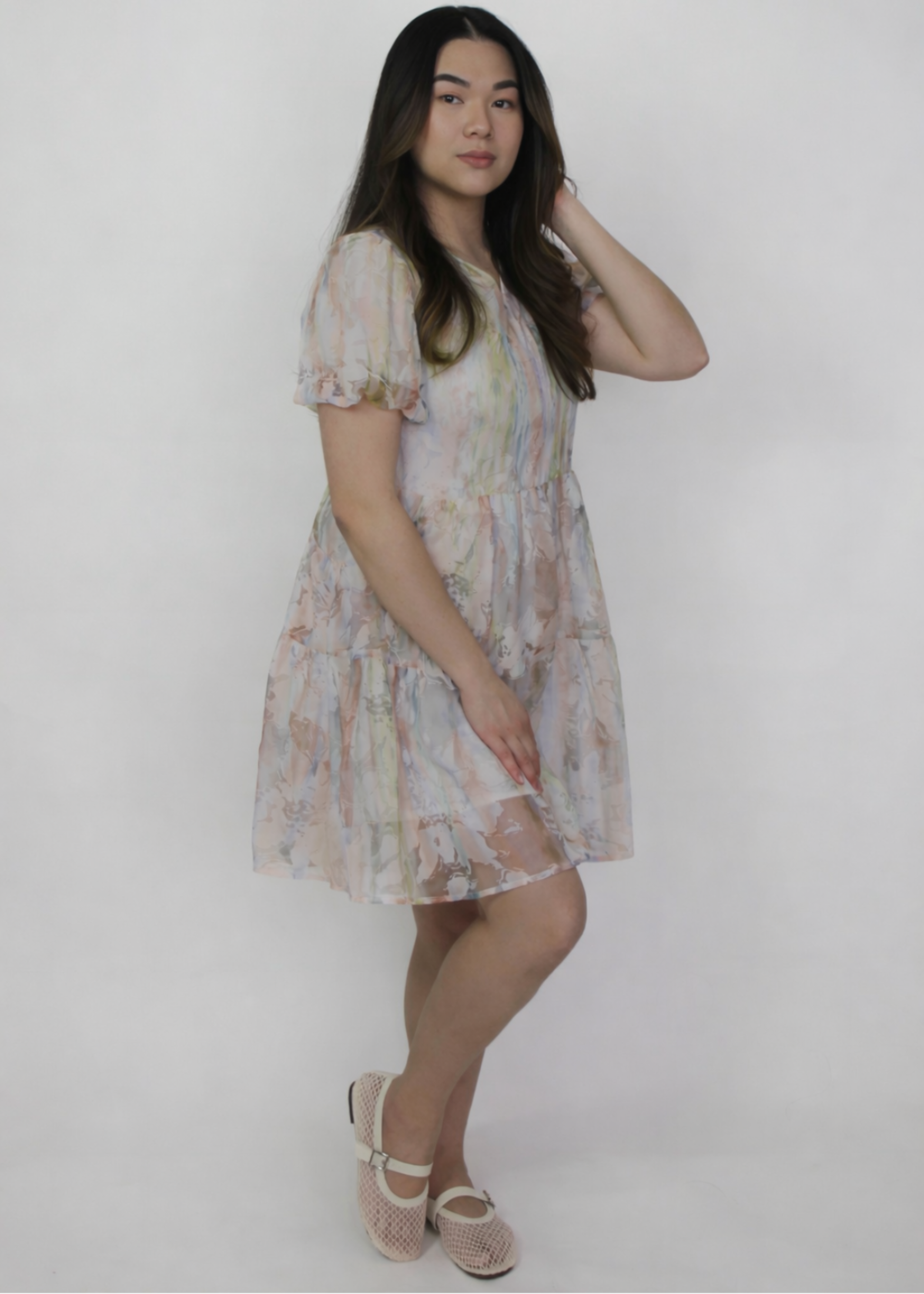 Floral Sheer Mini Dress