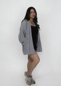 Striped  Oversized Polo Shirt