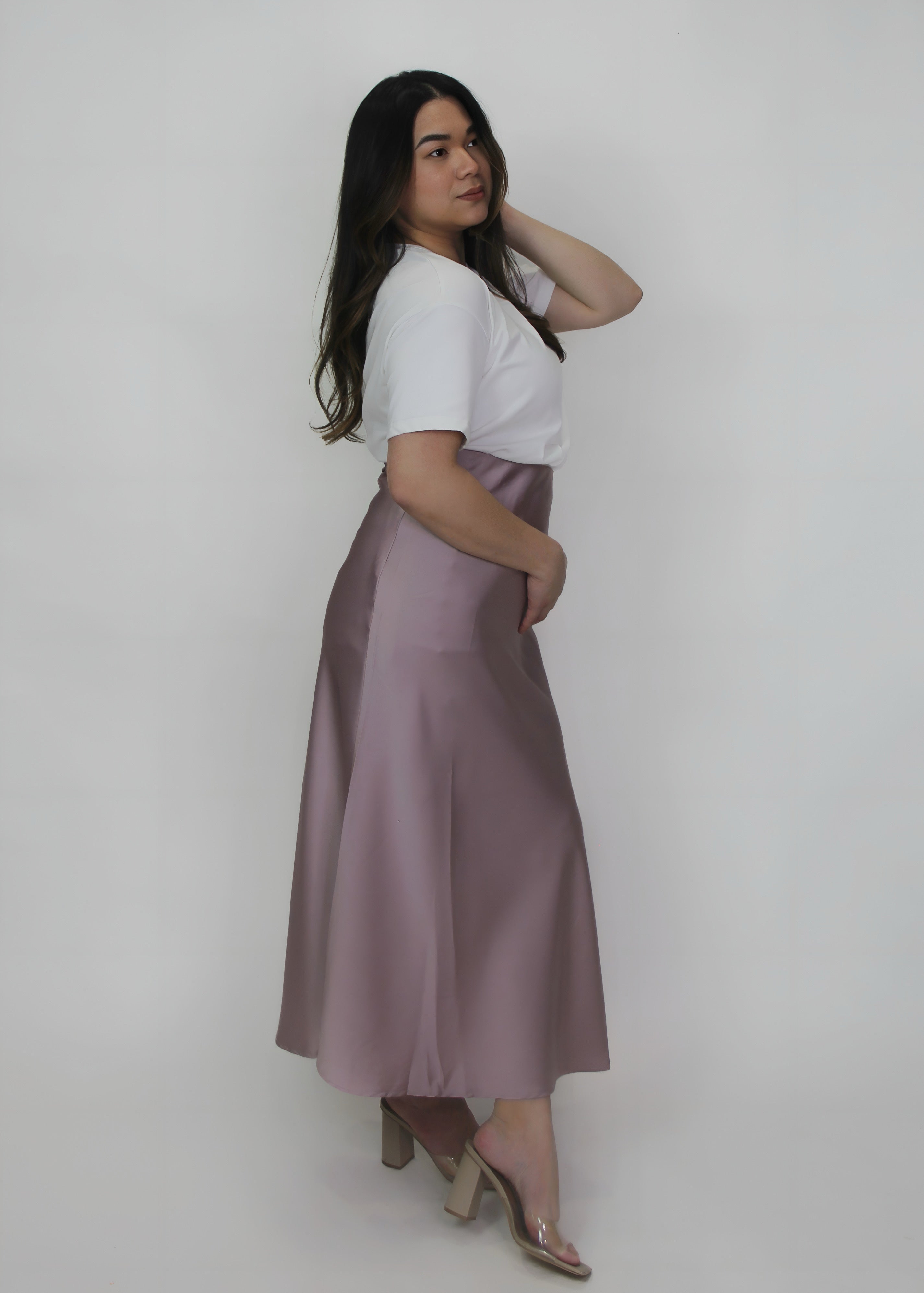 Satin Midi Skirt