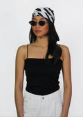 Satin Bandana Scarf – Zebra