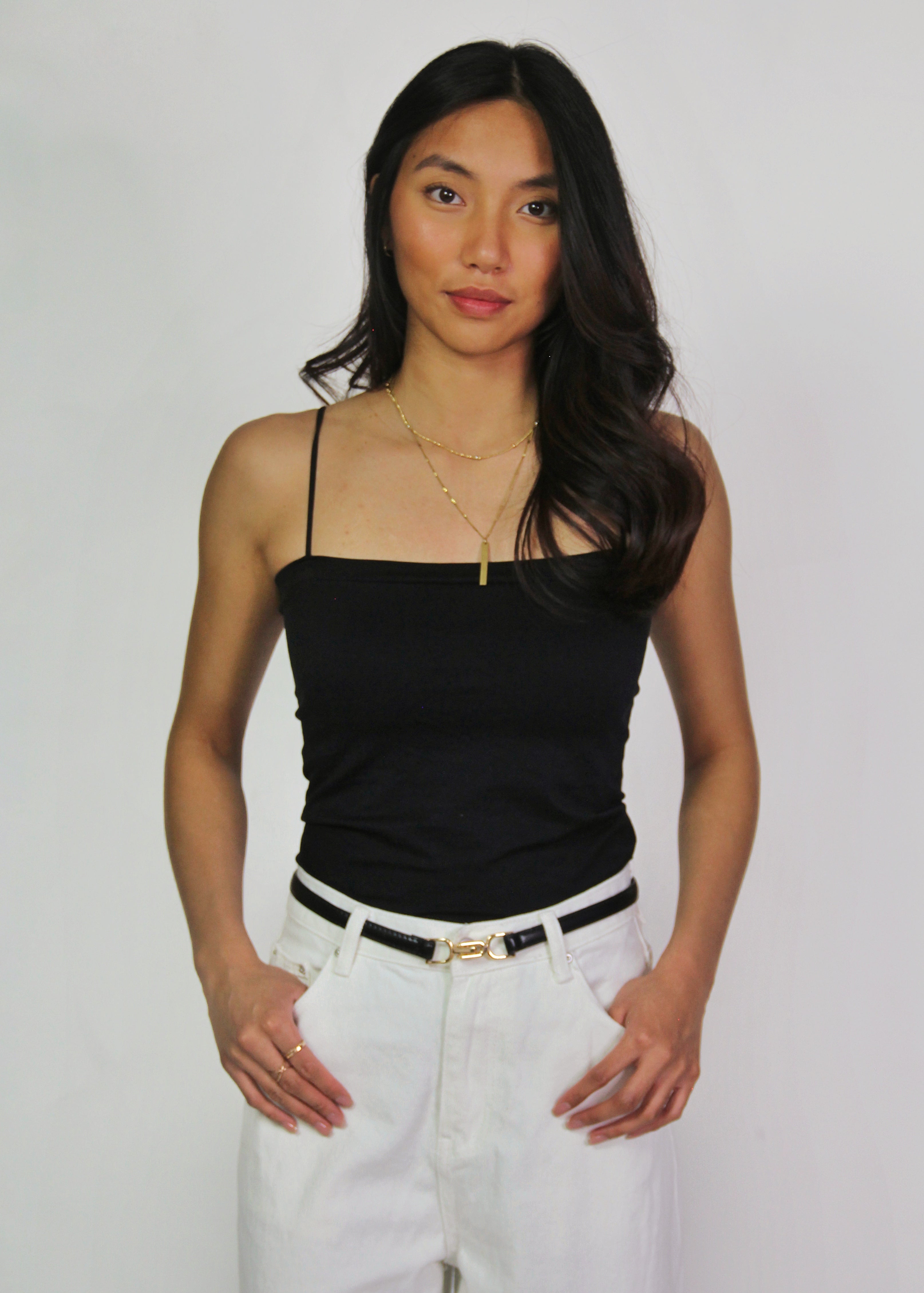 Minimal Luxe Adjustable Belt - Black