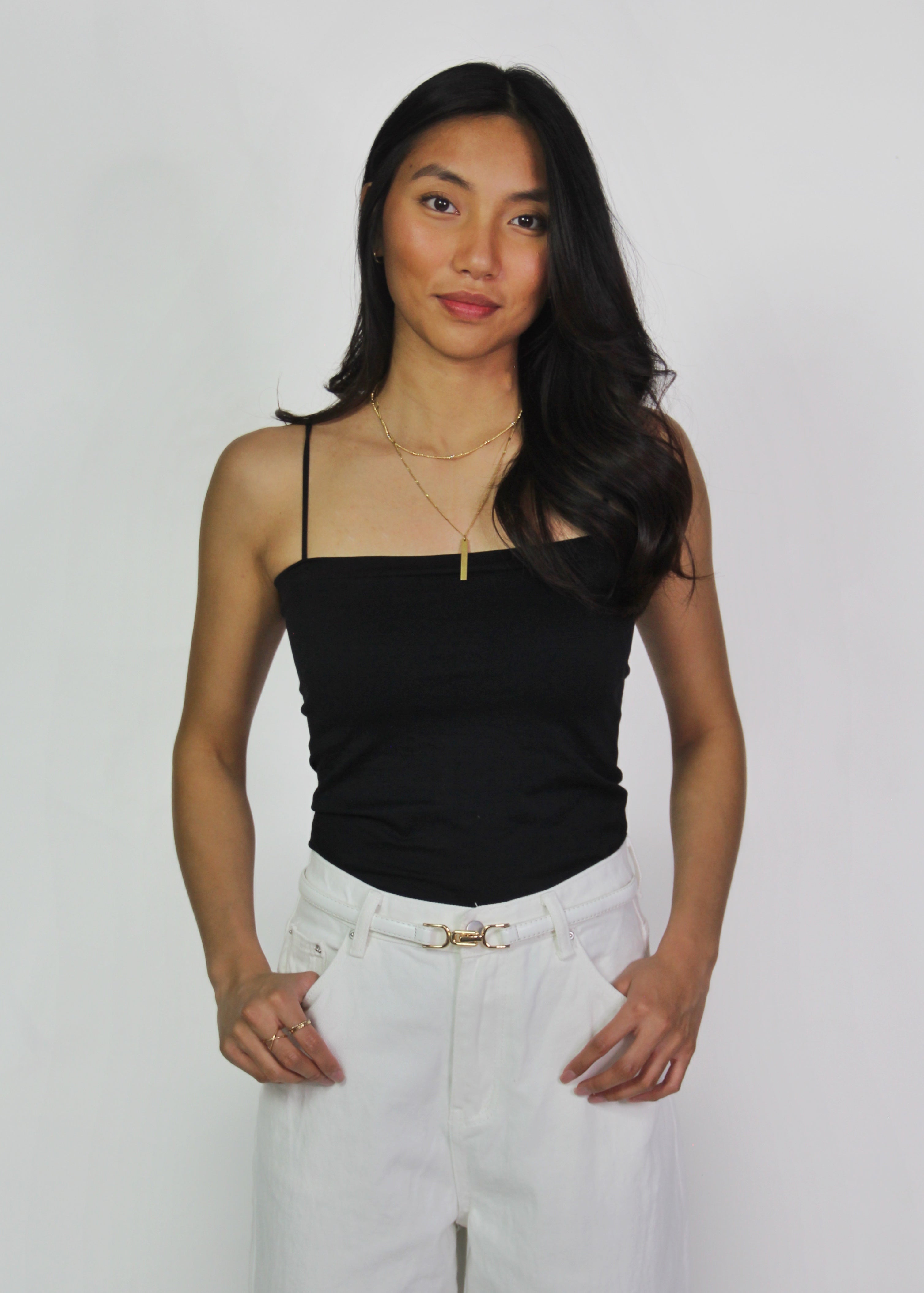 Minimal Luxe Adjustable Belt - White