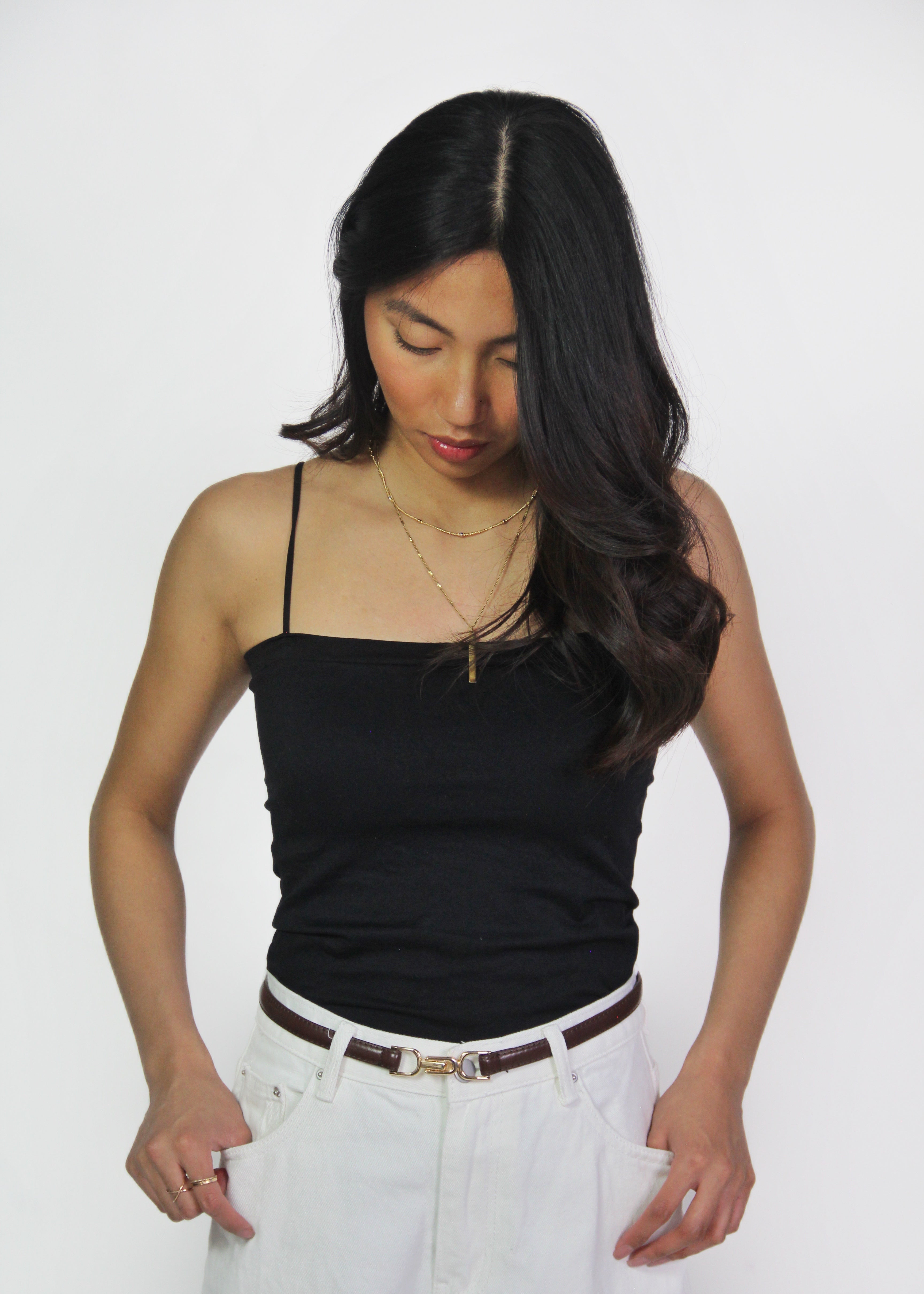 Minimal Luxe Adjustable Belt - Brown
