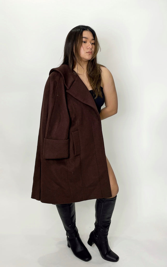 Deep Brown Longline Coat