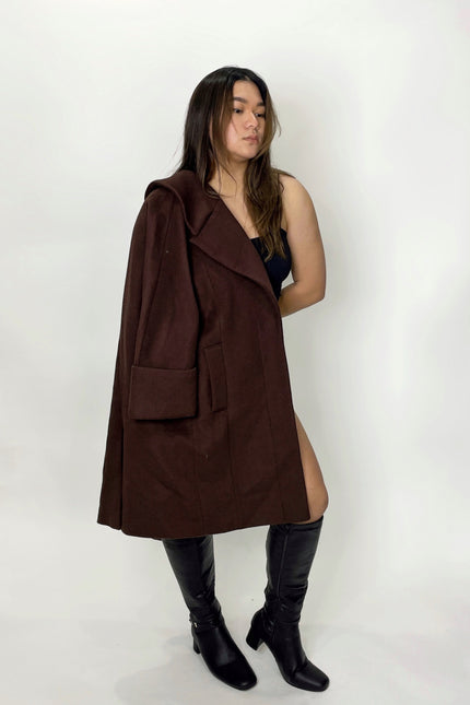 Deep Brown Longline Coat