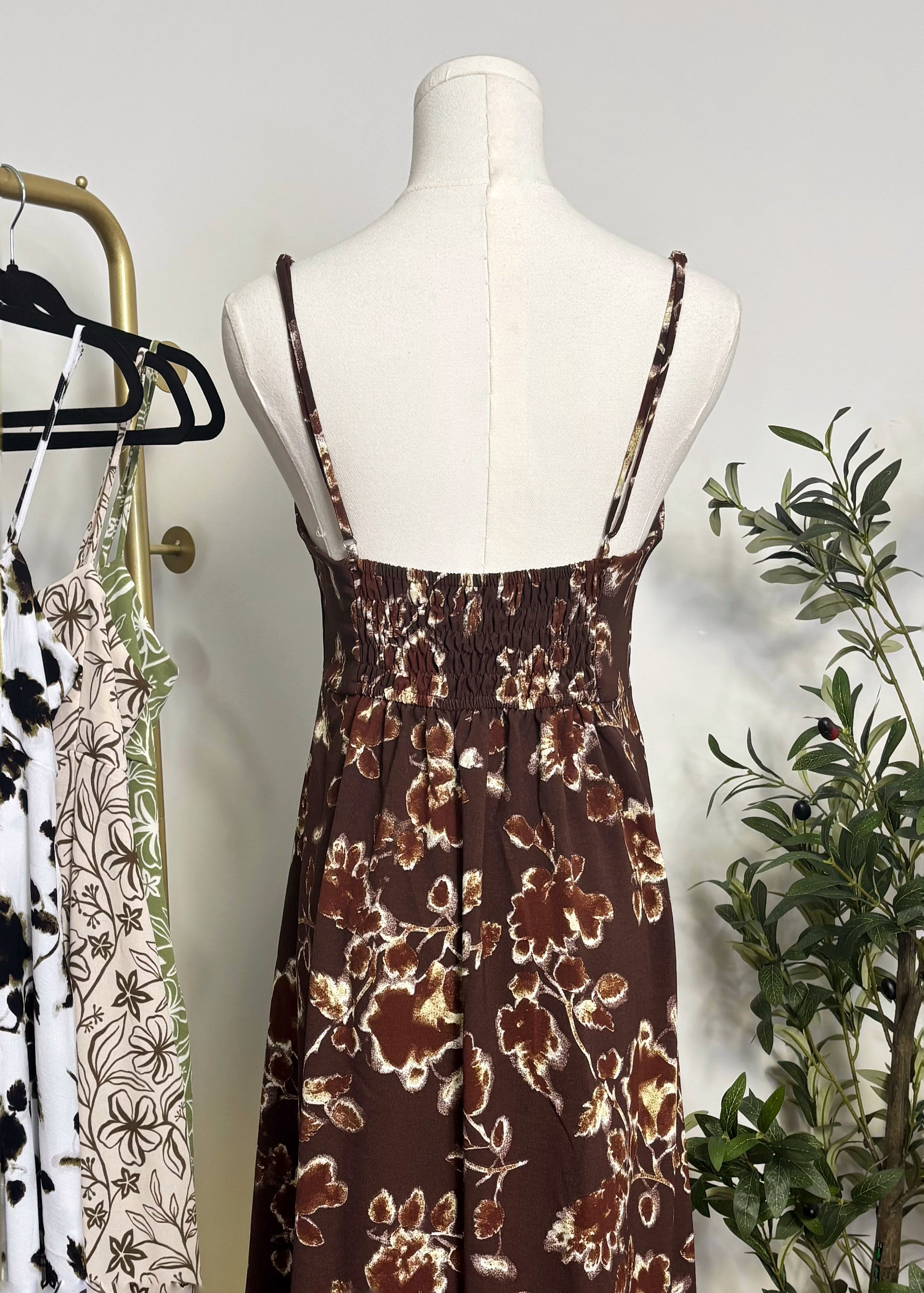Floral A-Line Maxi Dress