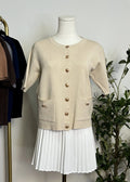 Gold Button Knit Top