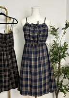 Plaid Smocked Mini Dress