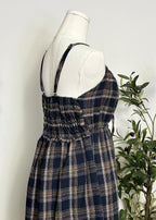 Plaid Smocked Mini Dress