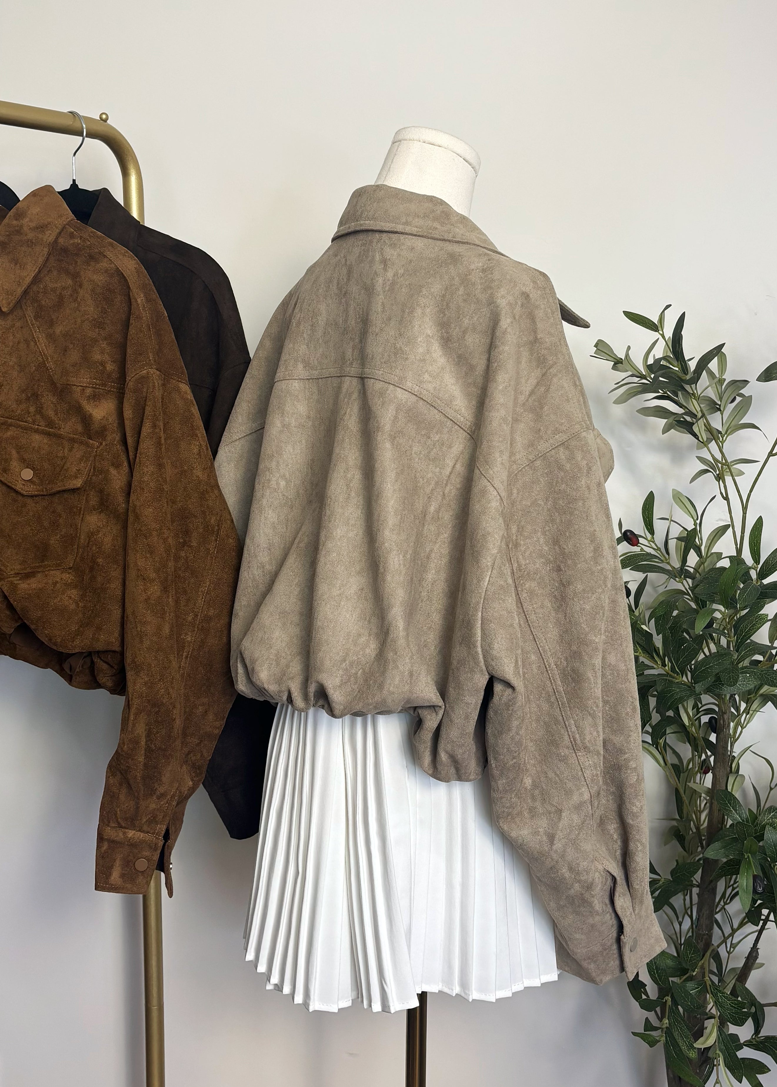 Suede Cropped Jacket