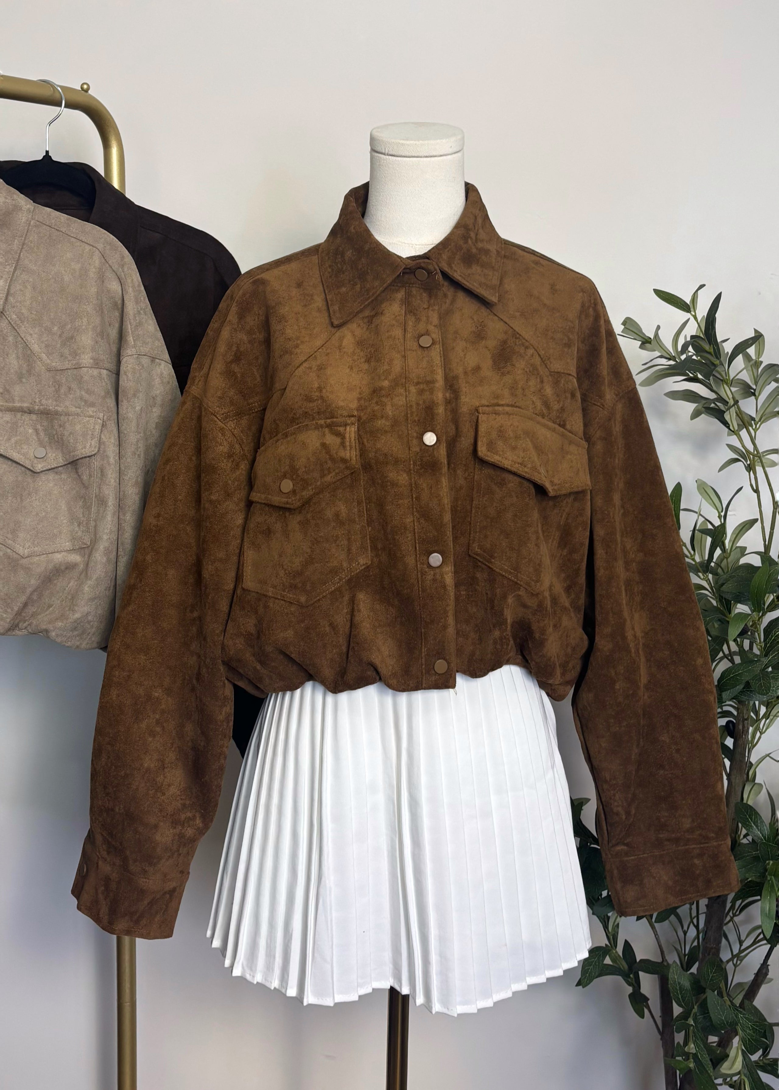 Suede Cropped Jacket